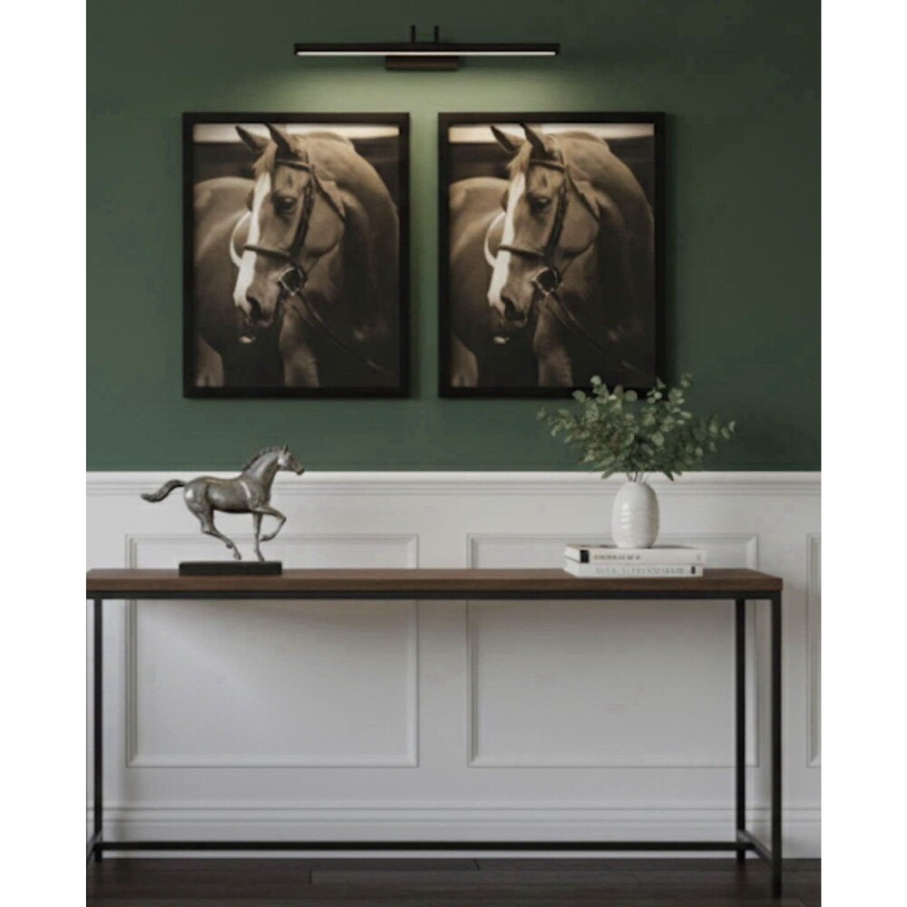 Vertical Modern Horse Print – Brown, Black & White Wall Art